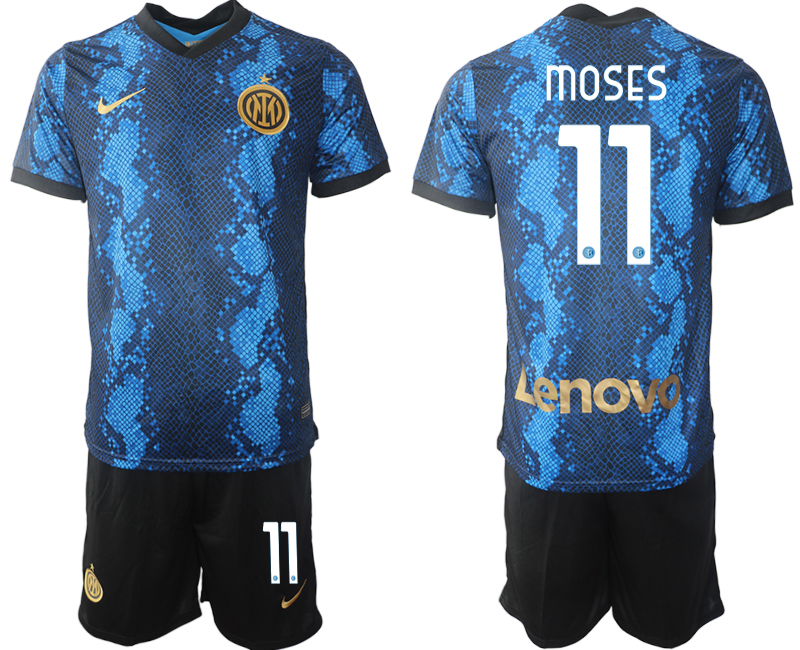 Men 2021-2022 Club Inter Milan home blue #11 Nike Soccer Jersey->inter milan jersey->Soccer Club Jersey